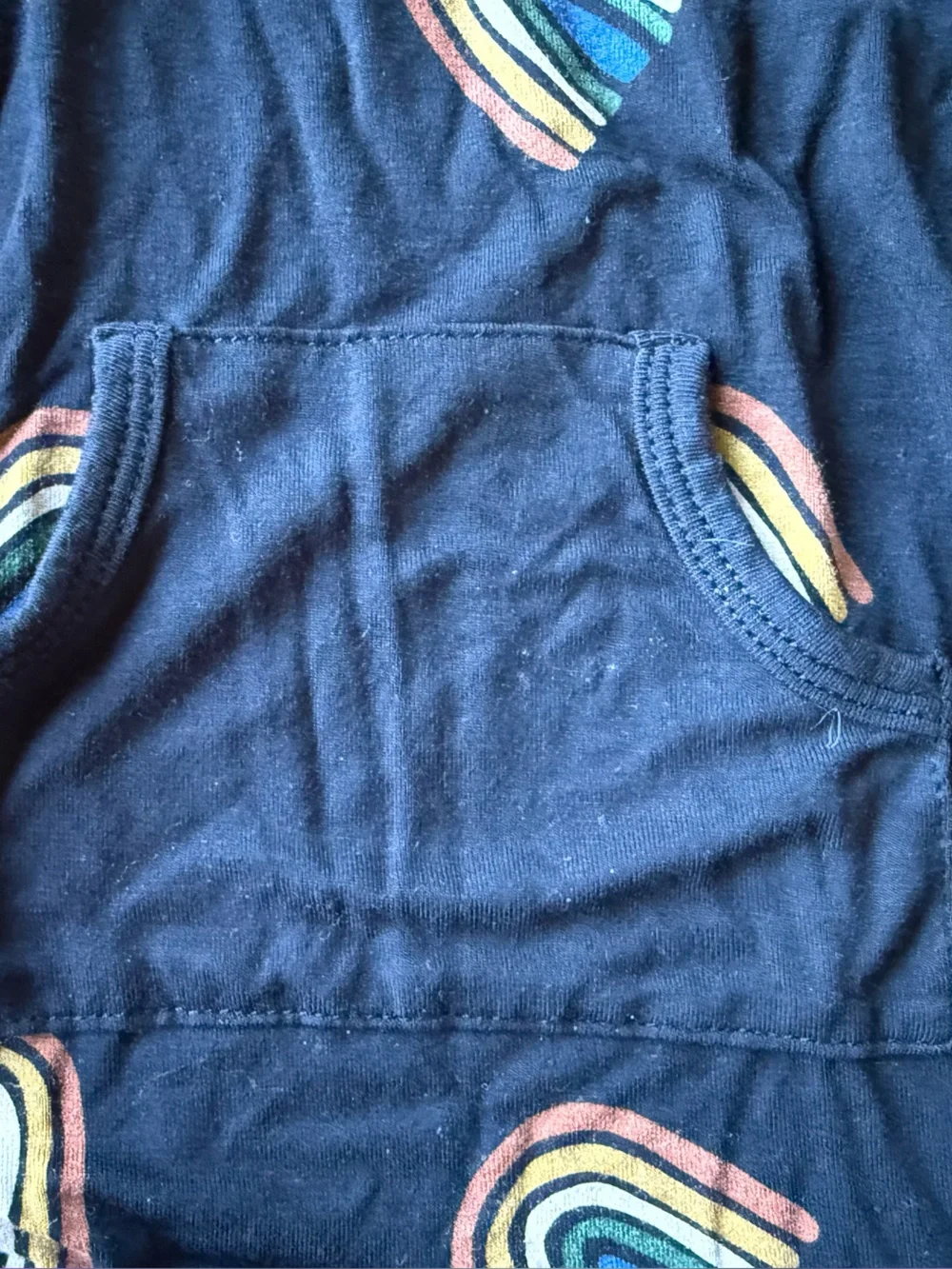 Kyte BABY Black One-Piece with Rainbow Motifs